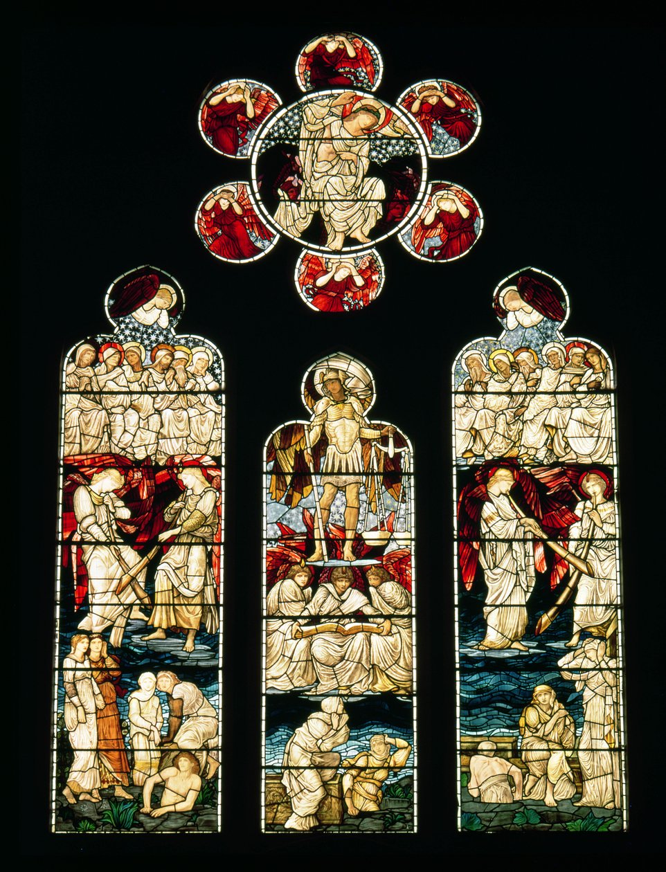 Az utolsó ítélet, 1874-75 (festett üveg) alkotó: Edward Burne Jones
