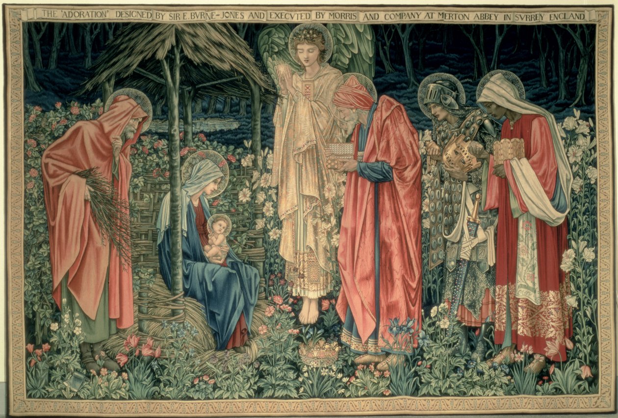 The Adoration of the Magi, William Morris and Co., Merton Abbey (kézzel szőtt gyapjú kárpit) alkotó: Edward Burne Jones