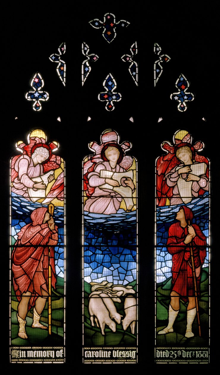 Angyali üdvözlet a pásztoroknak, 1883 alkotó: Edward Burne Jones