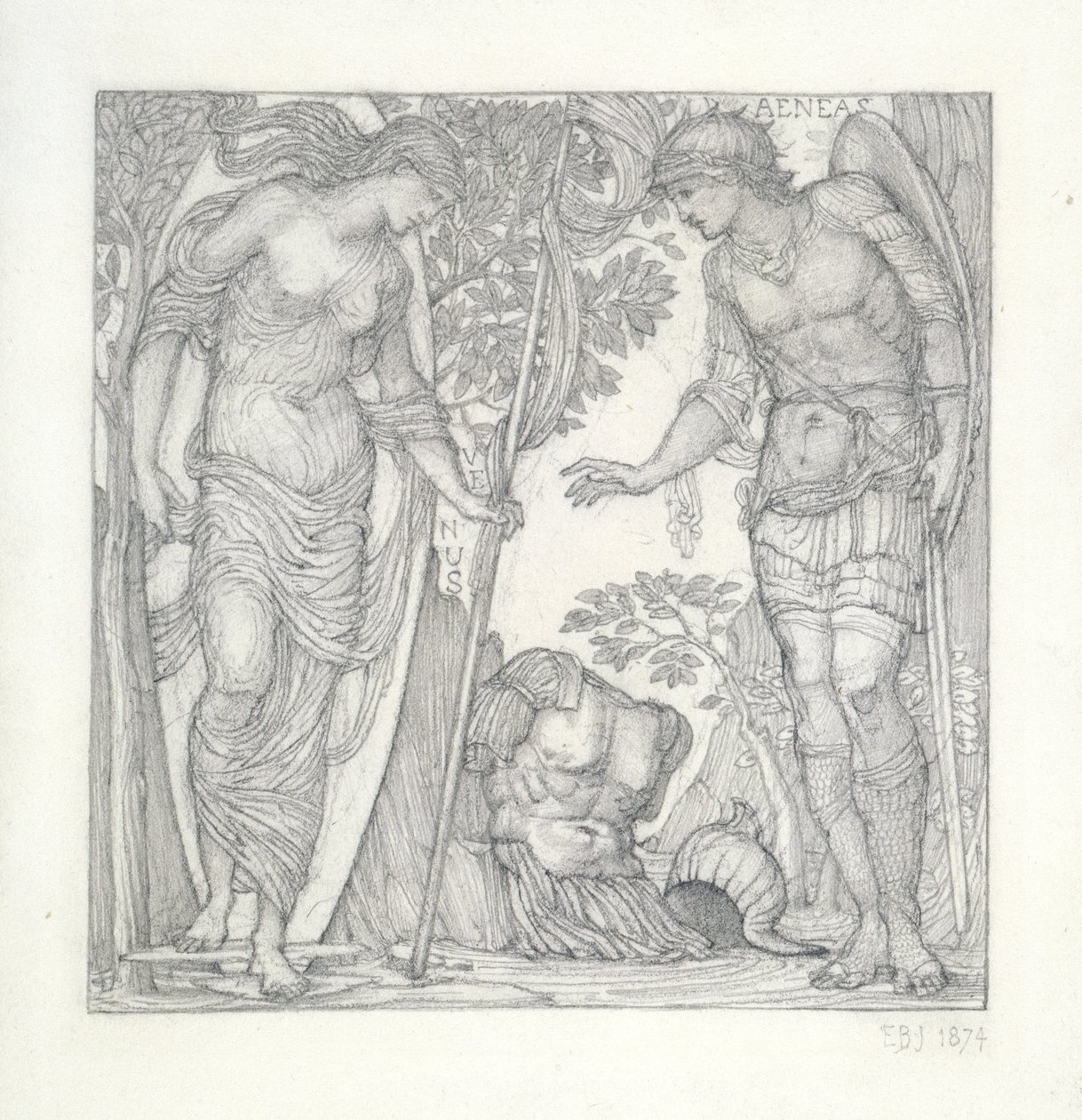 A Vénusz páncélt visz Aeneasba, 1874 alkotó: Edward Burne Jones