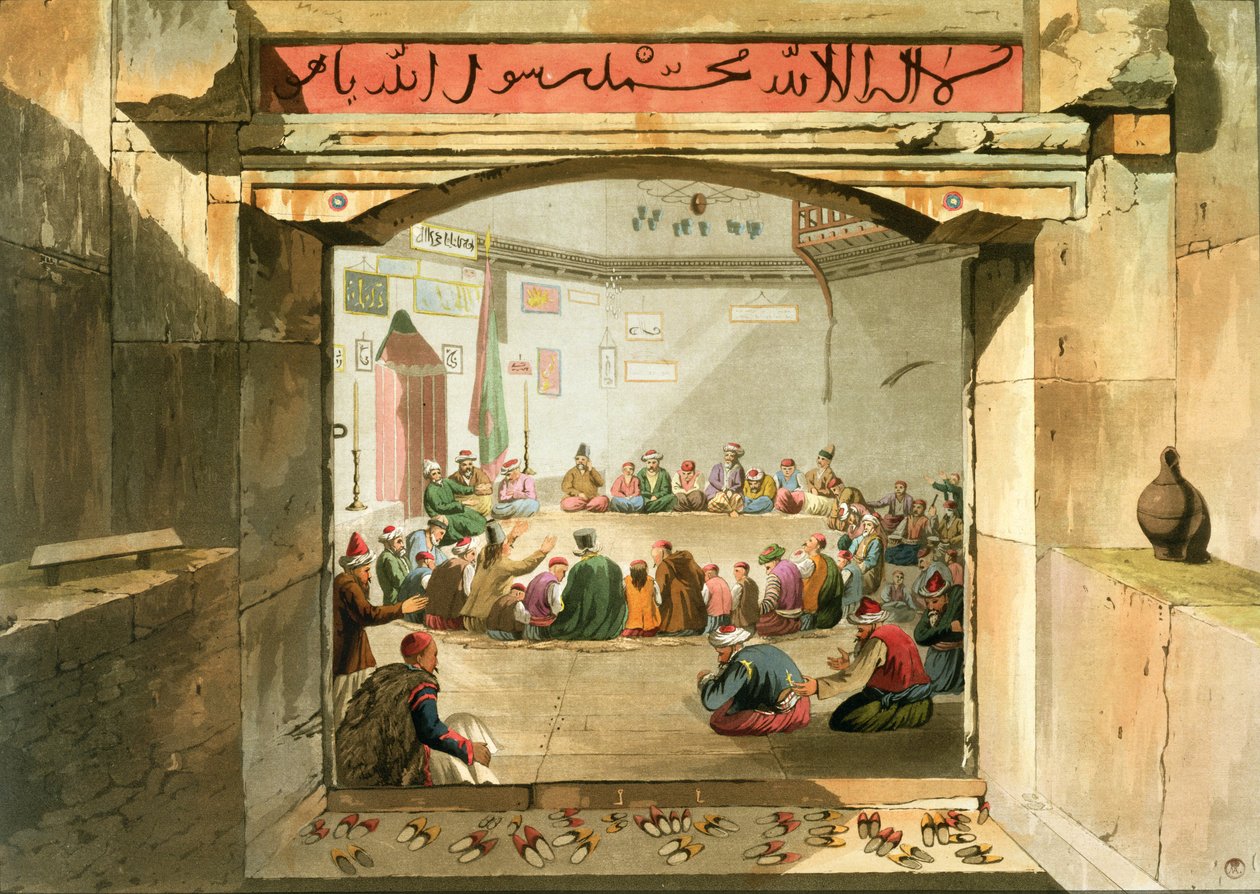 A szelek tornyának bejárata, Athén, a "Nézetek Görögországban", pub. 1821 (akvatinta) alkotó: Edward Dodwell