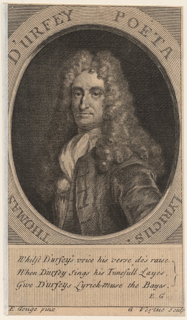 Thomas dUrfey, vésette George Vertue (1683-1756), 1732 alkotó: Edward Gouge