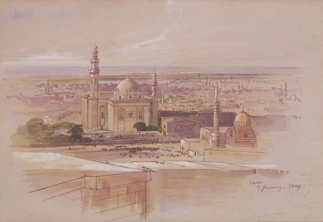 Agra mecset, Kairó, 1849 alkotó: Edward Lear