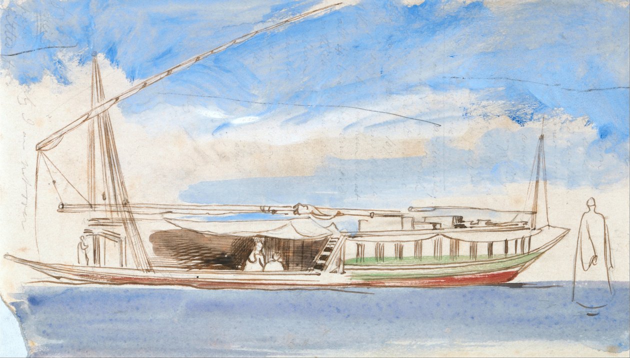 Hajó a Níluson alkotó: Edward Lear