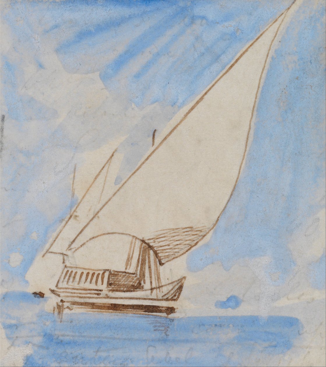 Hajó a Níluson alkotó: Edward Lear