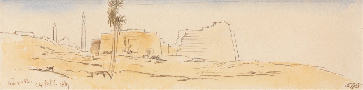 Karnak, 1867. február 24. (545) alkotó: Edward Lear