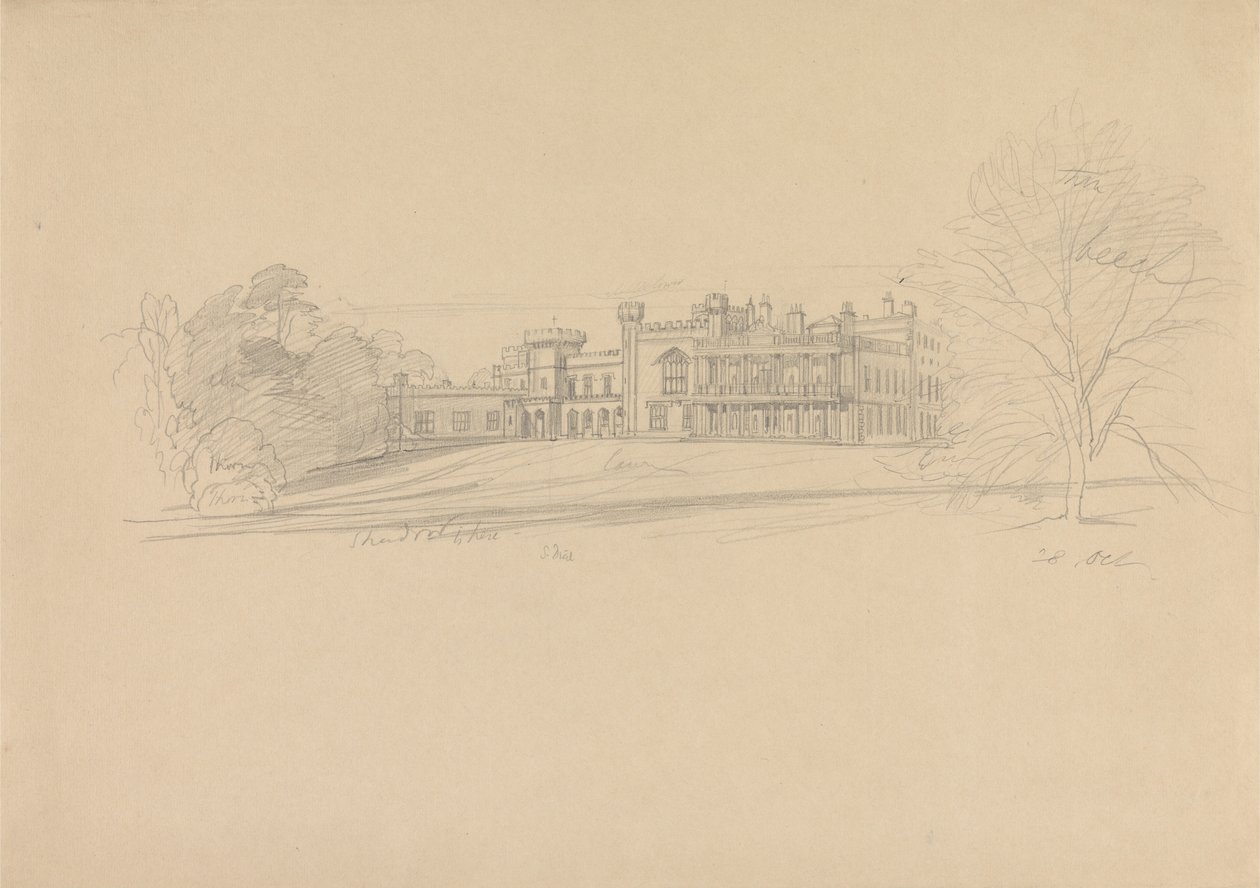 Knowsley Hall alkotó: Edward Lear
