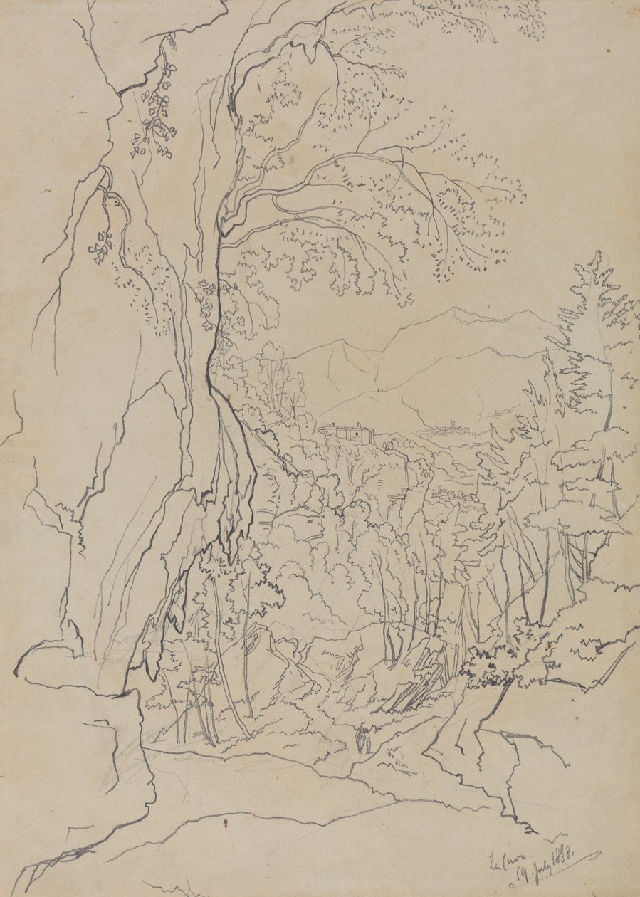 La Cava, 1838. július 19 alkotó: Edward Lear