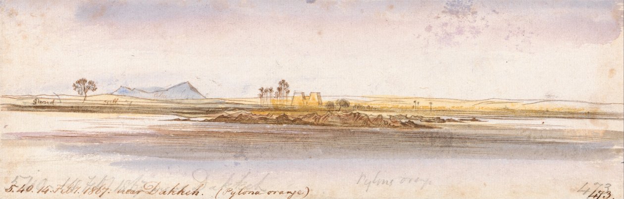 Dakkeh közelében alkotó: Edward Lear
