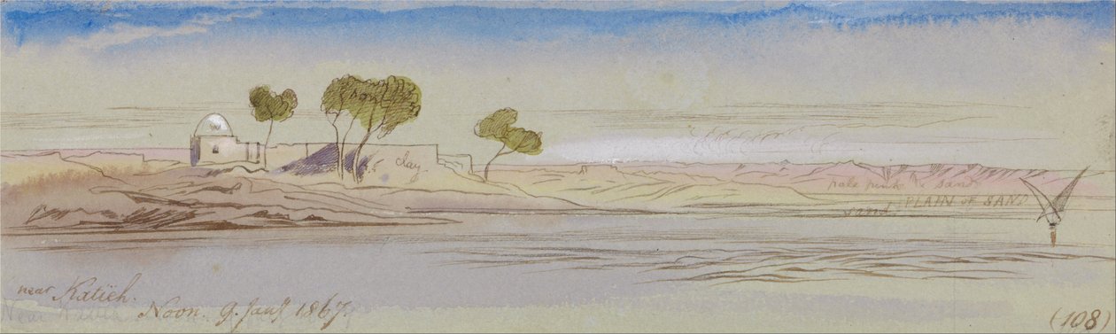 Katieh közelében alkotó: Edward Lear