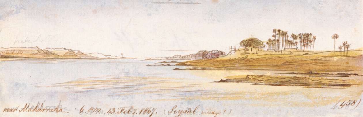 Maharraka közelében, 1867. február 13, 18.00 (458) alkotó: Edward Lear