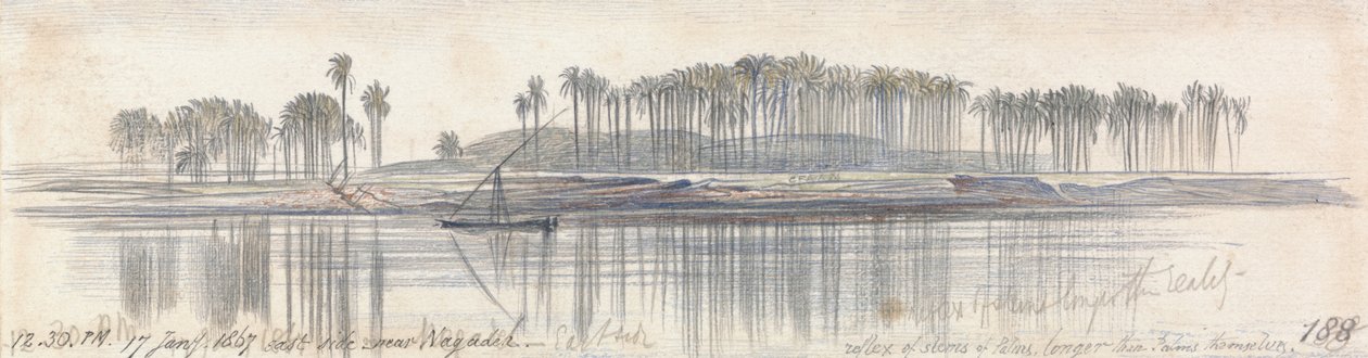 Negadeh közelében, 1867. január 17-én, 12: 30-kor (188) alkotó: Edward Lear