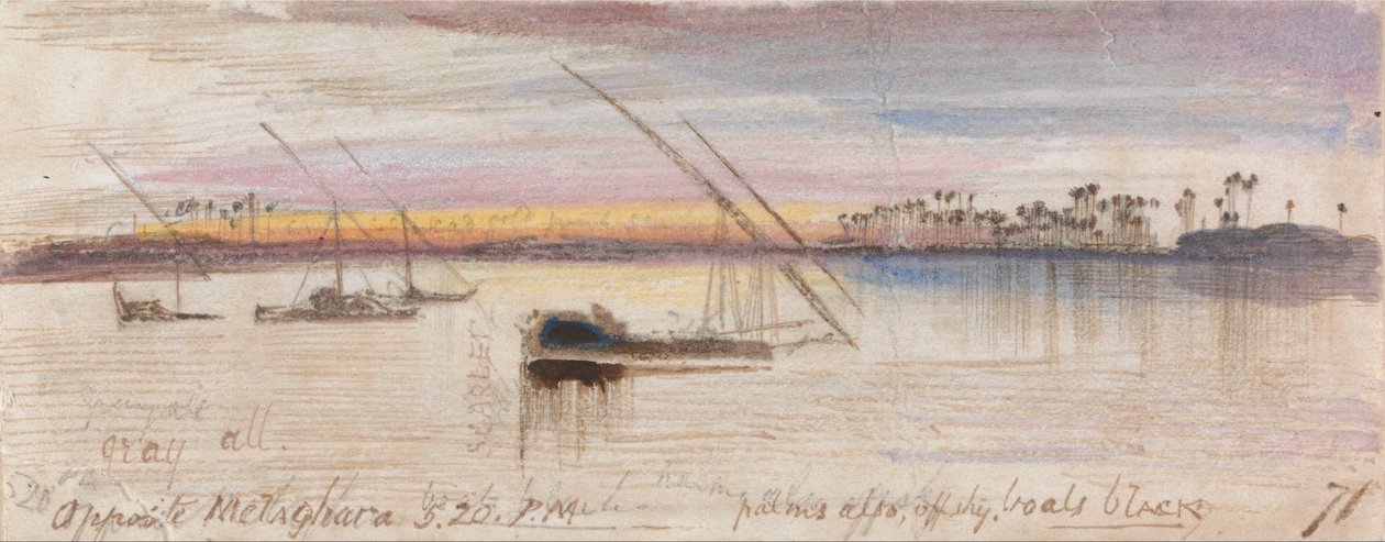 Melagharával szemben, 17-20 alkotó: Edward Lear