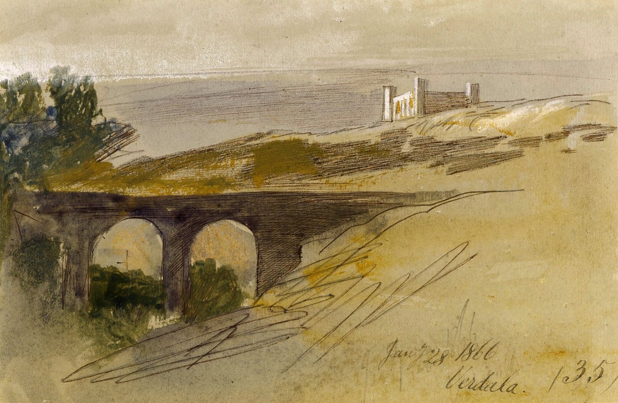 Verdala, Málta, 1866 alkotó: Edward Lear