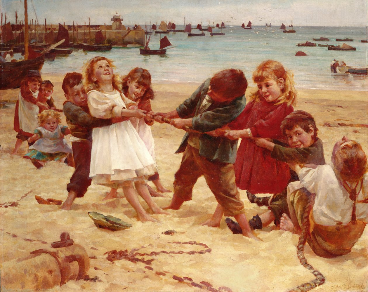 Kötélhúzás, 1891 alkotó: Edward R. King