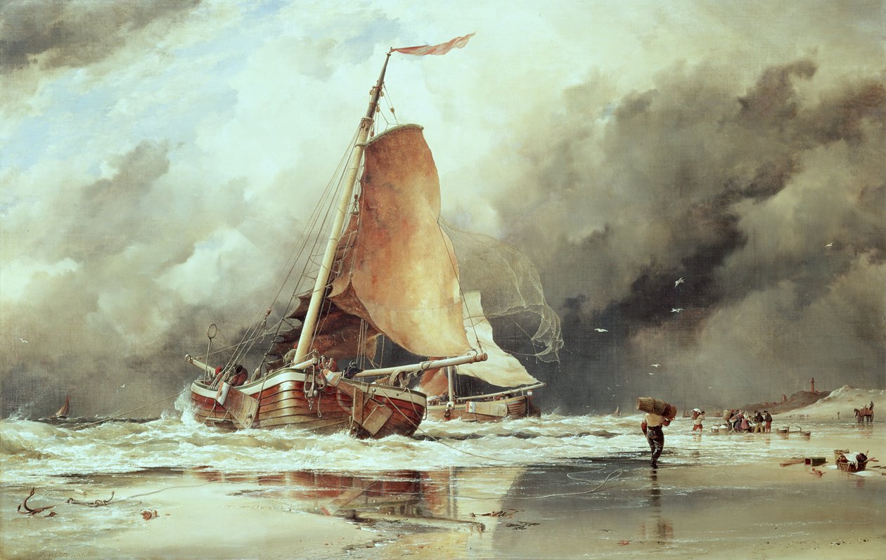Tengeri tájkép alkotó: Edward William Cooke