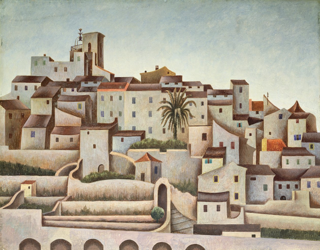 Biot, 1925 körül (olaj, vászon) alkotó: Edward Alexander Wadsworth