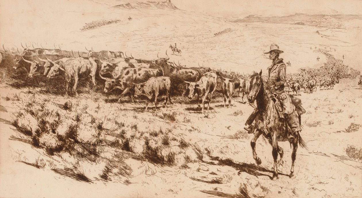 Trail Herd (2. sz.) alkotó: Edward Borein