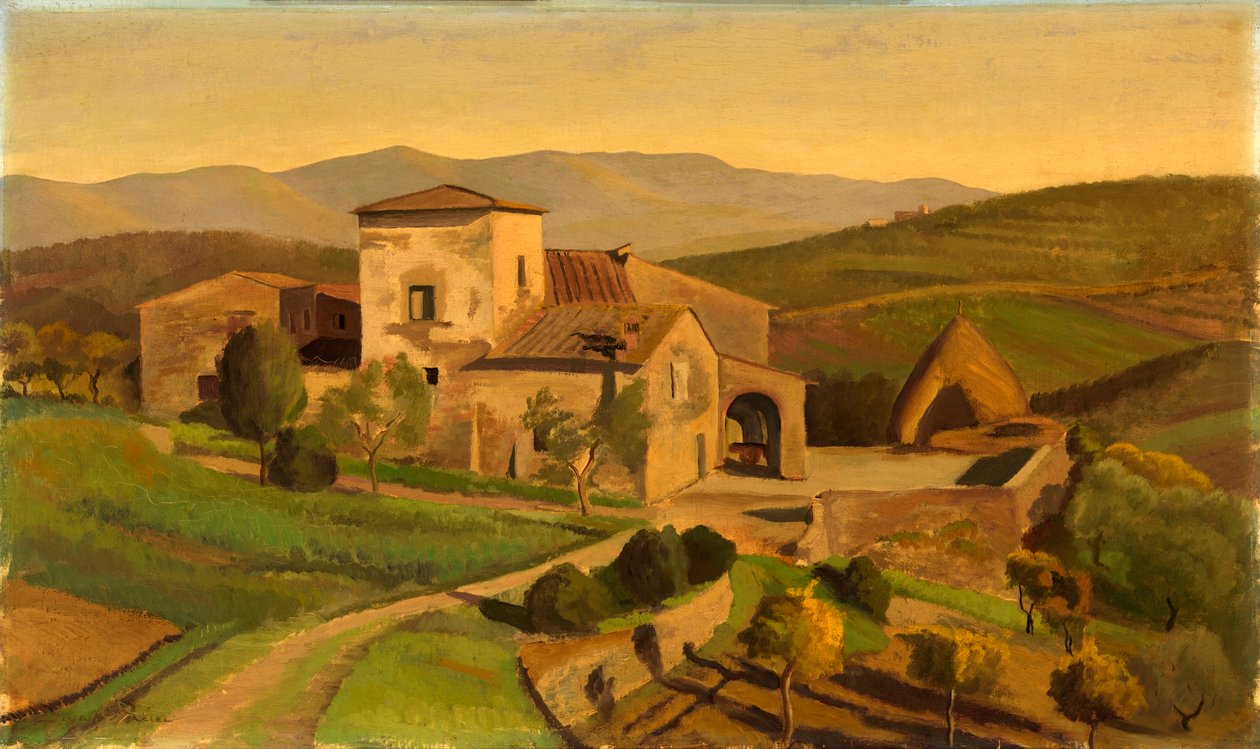 Egy toszkán farm, kb. 1926-1931. alkotó: Edward Bruce