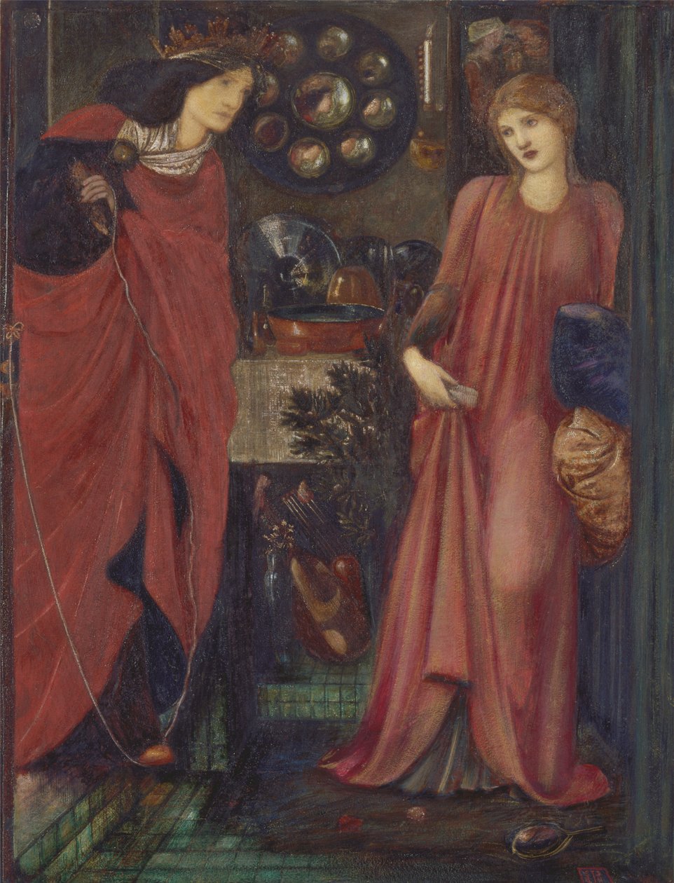 Szép Rosamund és Eleanor királynő alkotó: Edward Burne Jones