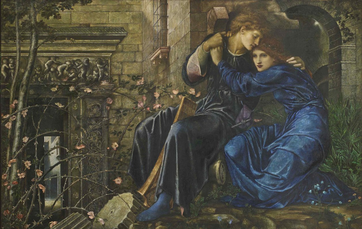 Szerelem a romok között, 1870-1873. alkotó: Edward Burne Jones