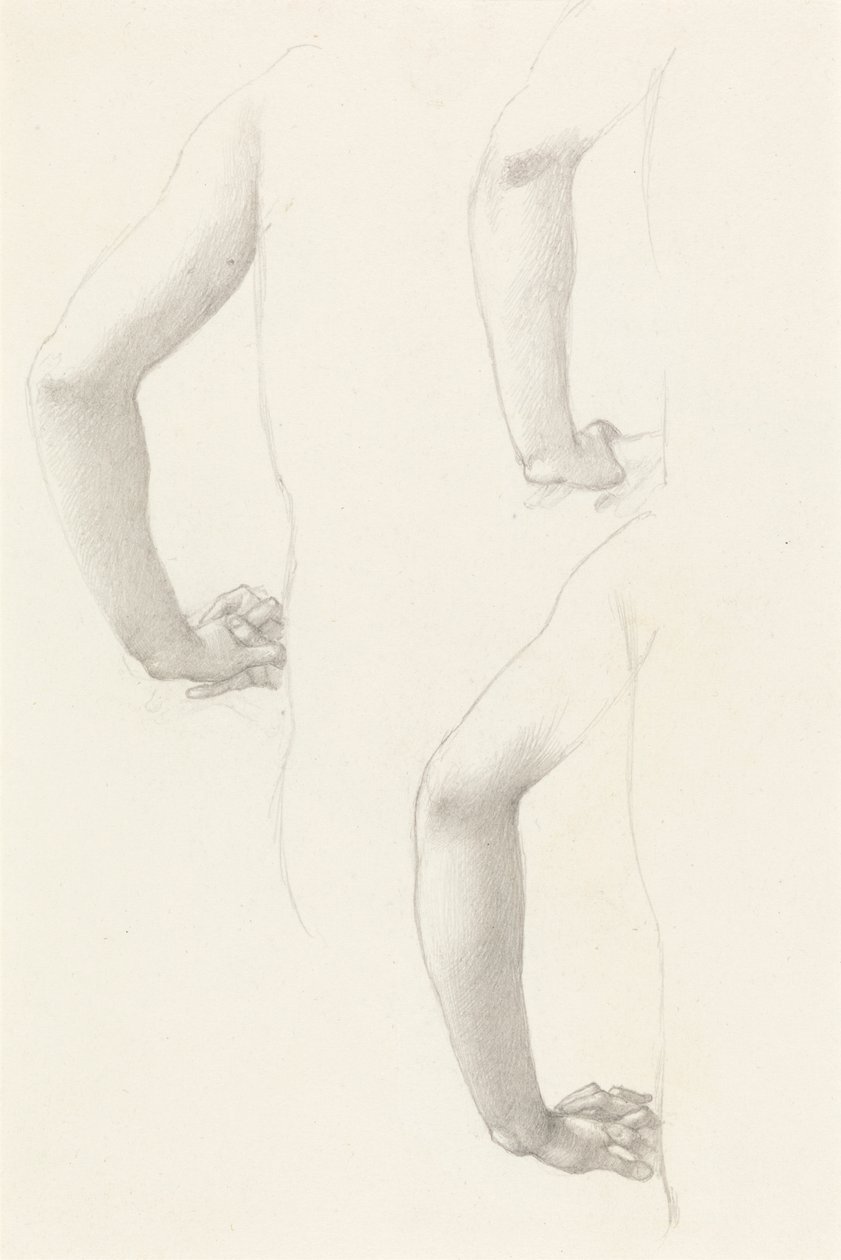 Egy kar és kezek tanulmányozása alkotó: Edward Burne Jones