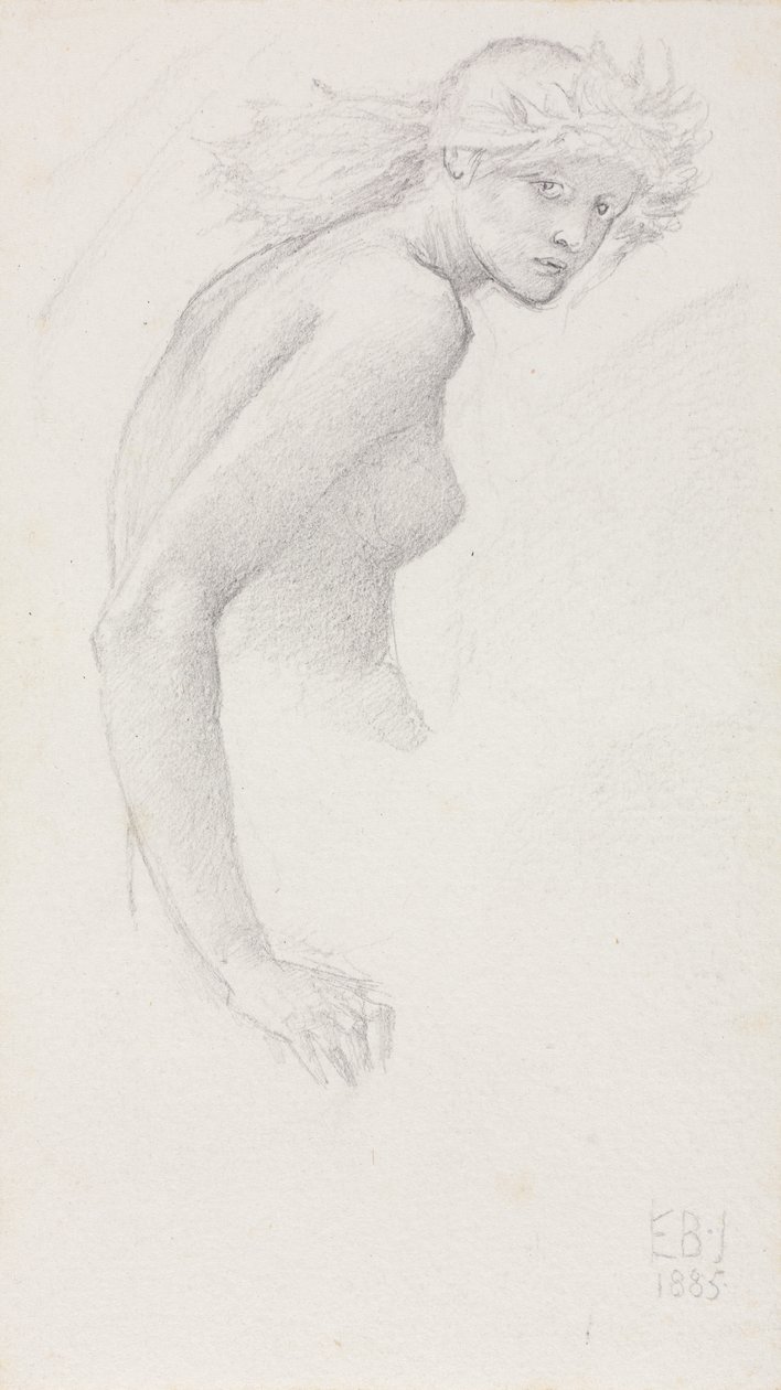 Egy női alak tanulmányozása alkotó: Edward Burne Jones