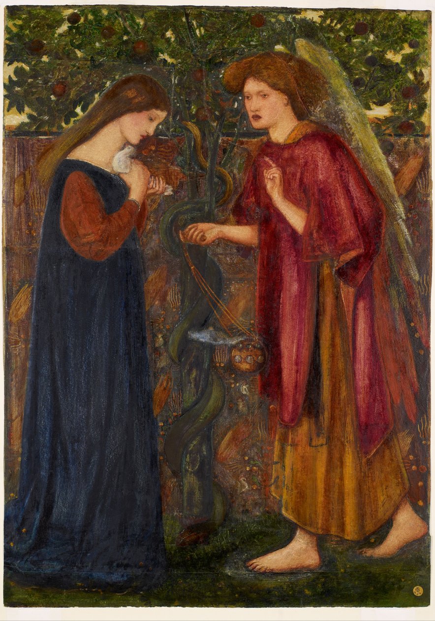 Az Angyali üdvözlet alkotó: Edward Burne Jones