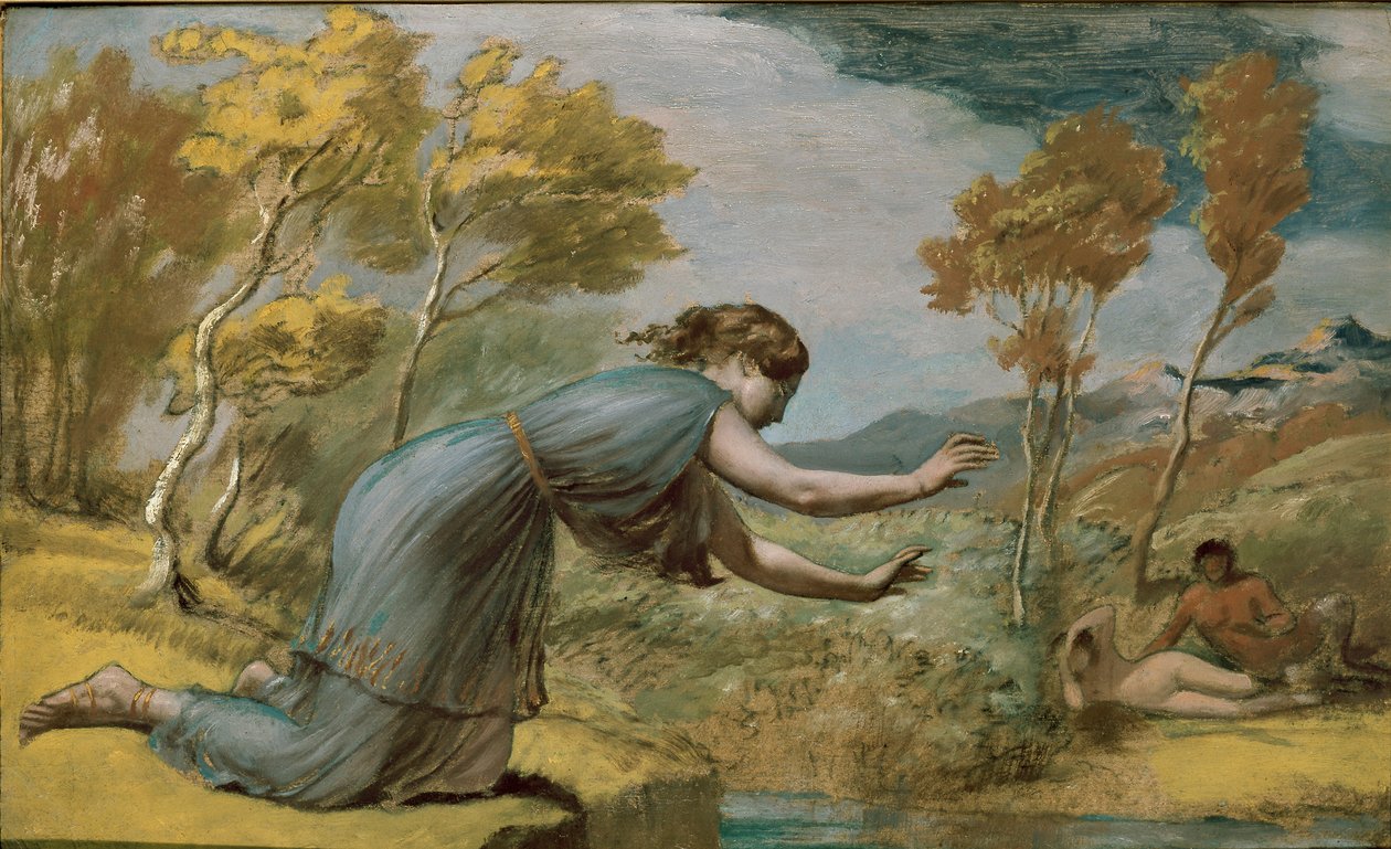 Psyche at the Stream, 19. század közepe alkotó: Edward Calvert