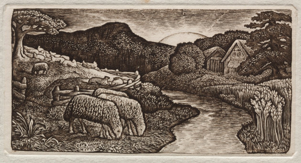 Legelőjének báránya, 1828. alkotó: Edward Calvert