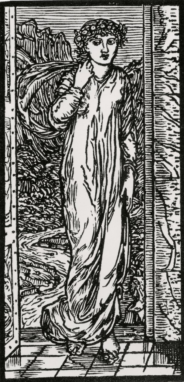 Psziché a kertben alkotó: Edward Coley (after) Burne Jones