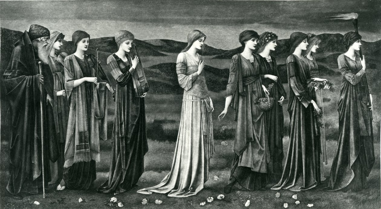 A Psyche esküvője alkotó: Edward Coley (after) Burne Jones
