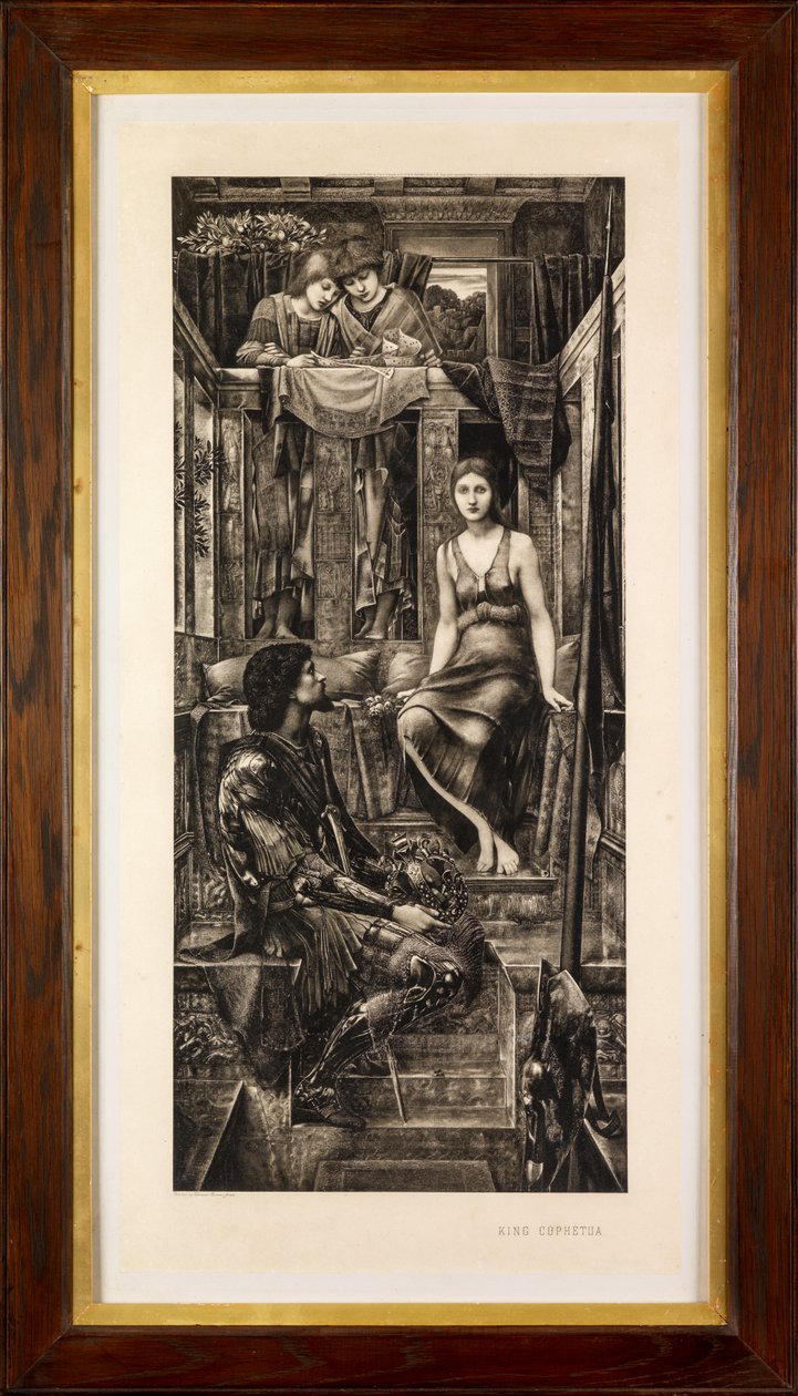 Cophetua király és a kolduslány (fotogravír) alkotó: Edward Burne Jones