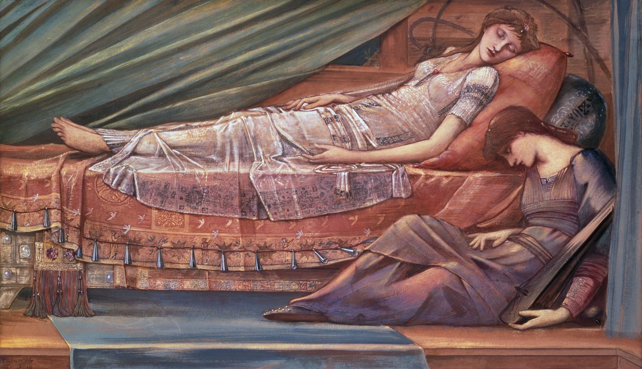 Az alvó hercegnő (olaj, vászon) alkotó: Edward Coley Burne Jones