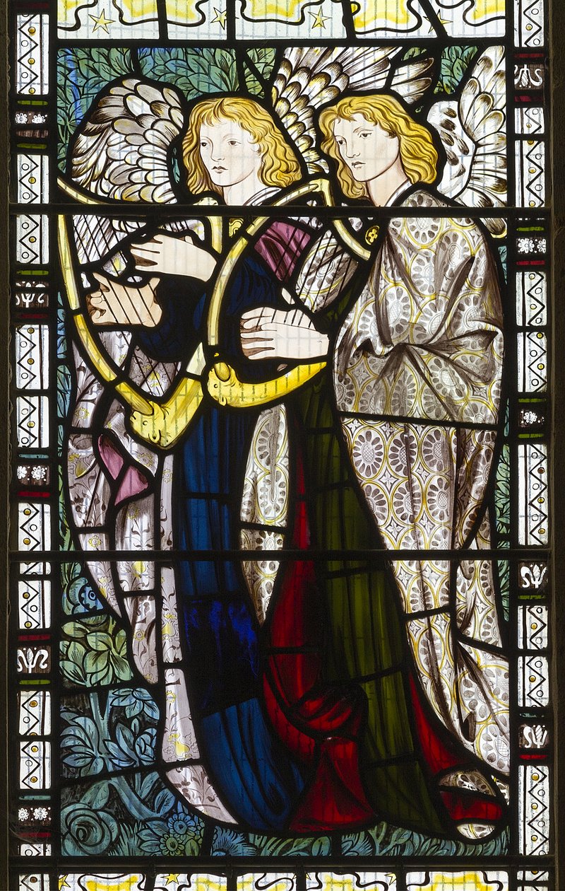 Zenés angyalok, 1865 alkotó: Edward Burne Jones