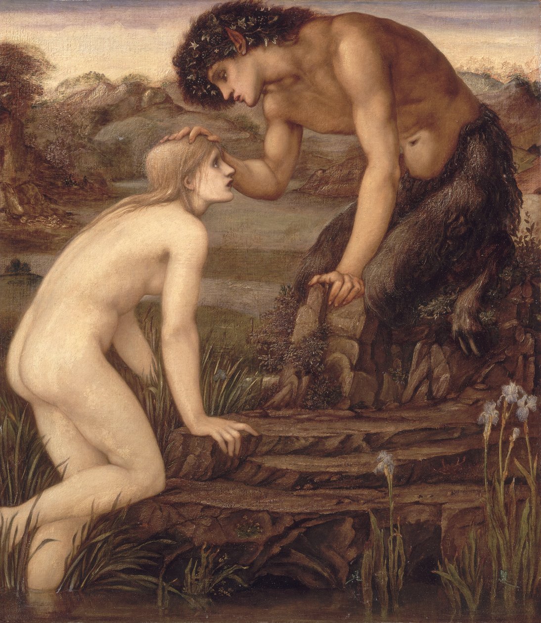 Pán és psziché, 1870-es évek alkotó: Edward Burne Jones