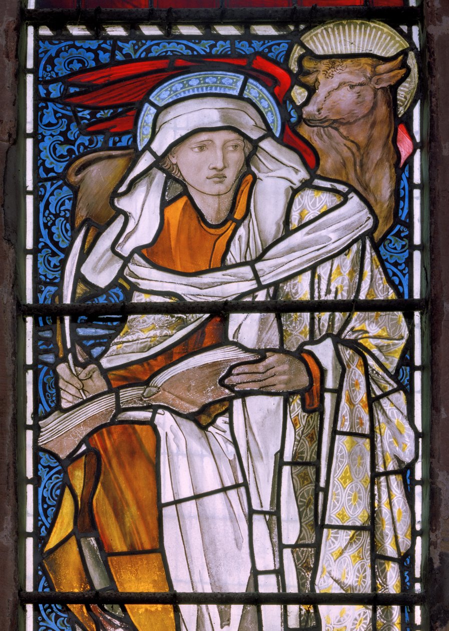 Szent Lukács, 1877 (festett üveg) alkotó: Edward Burne Jones