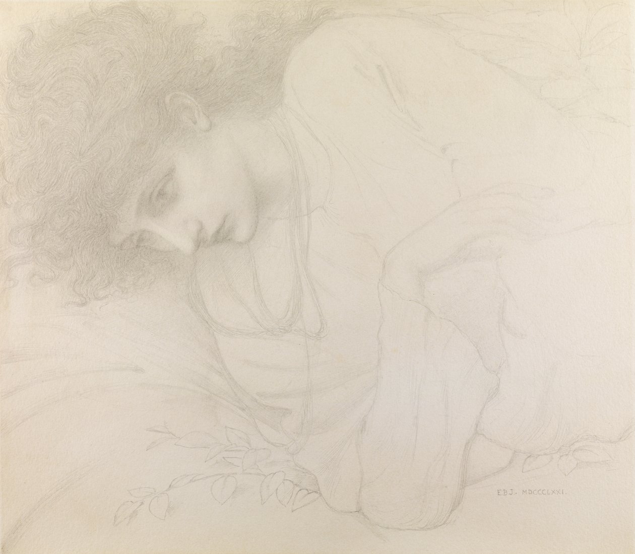 Mary Cassavetti tanulmánya alkotó: Edward Burne Jones