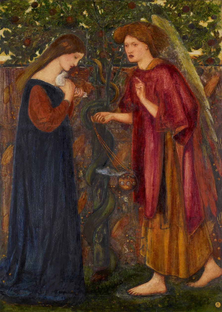 Az Angyali üdvözlet alkotó: Edward Burne Jones