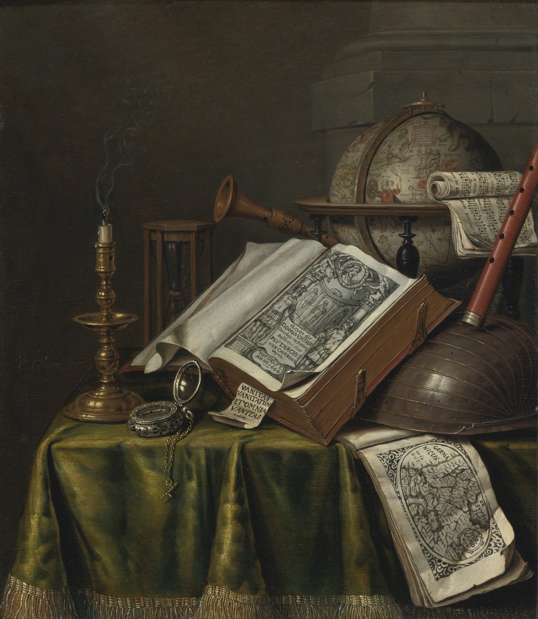 Vanitas csendélet alkotó: Edward Collier