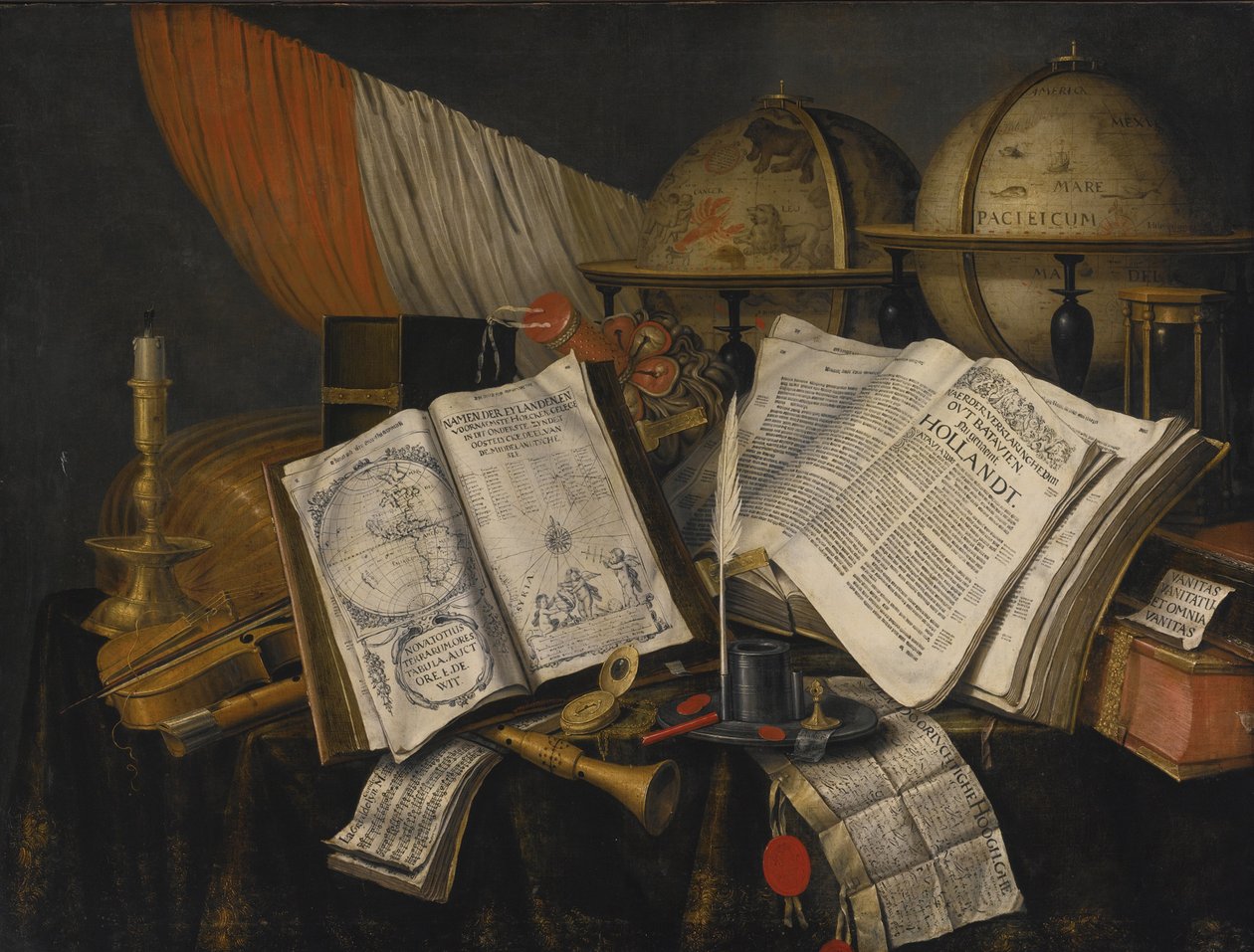 Vanitas csendélet, 1662 alkotó: Edward Collier