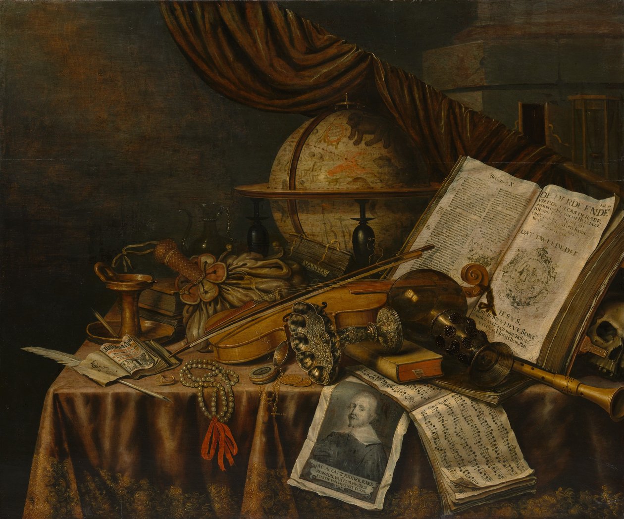 Vanitas csendélet, 1662. alkotó: Edward Collier
