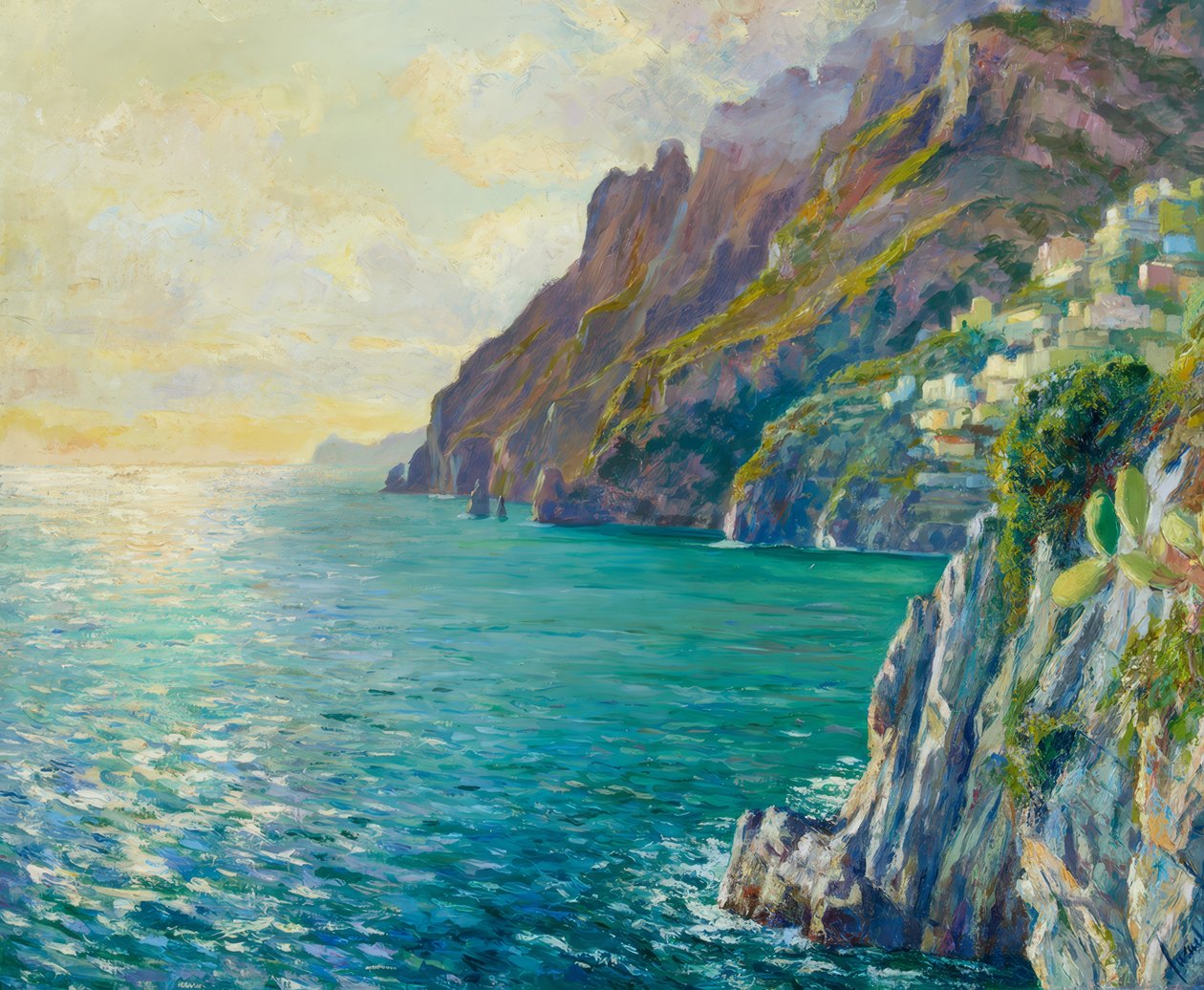 Esti hangulat Positano alkotó: Edward Cucuel