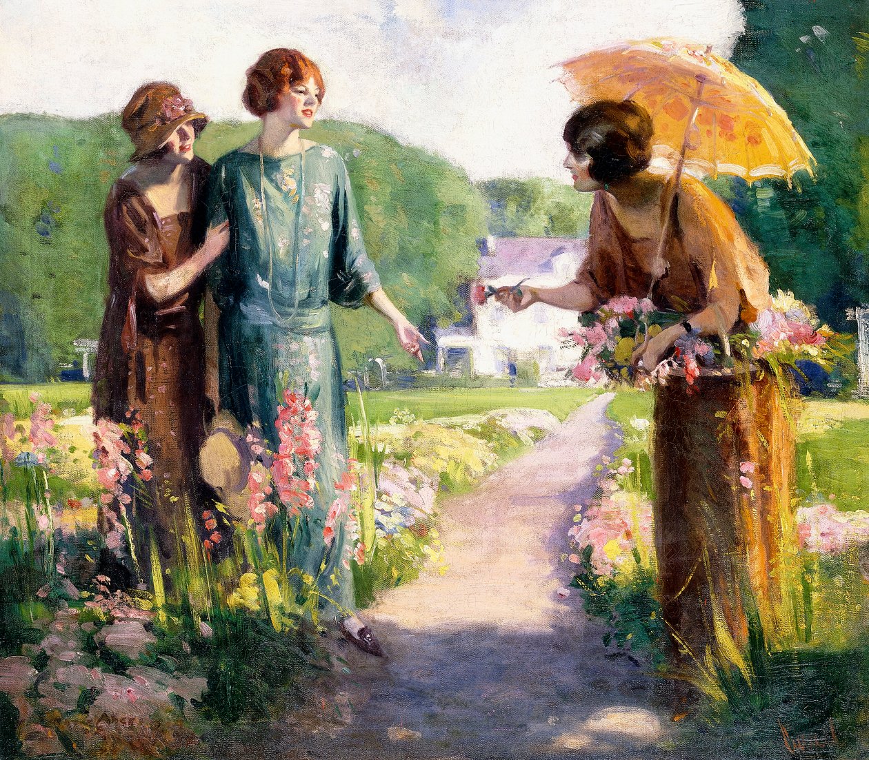Virágok szedése alkotó: Edward Cucuel
