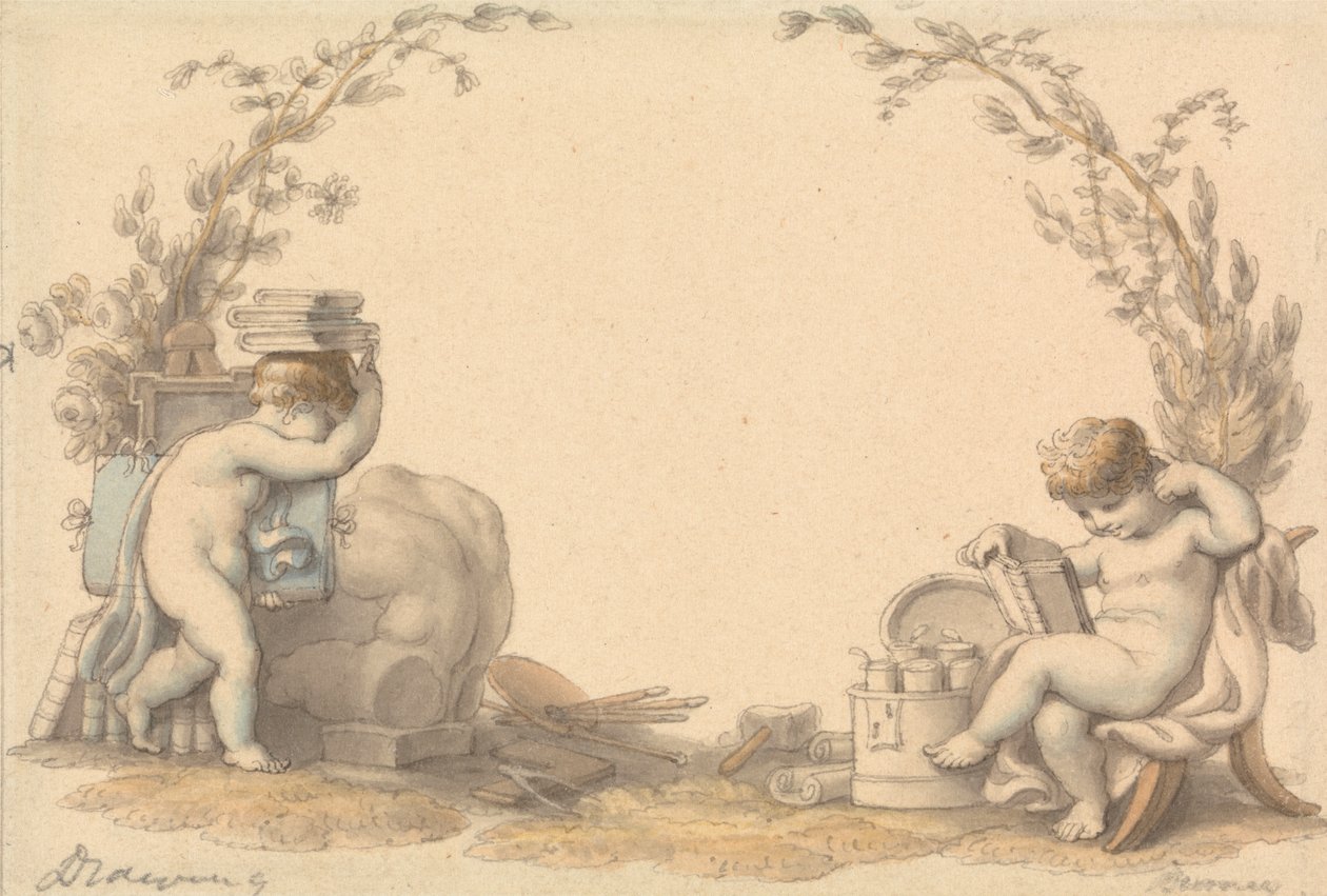 A rajz allegóriája alkotó: Edward Francis Burney