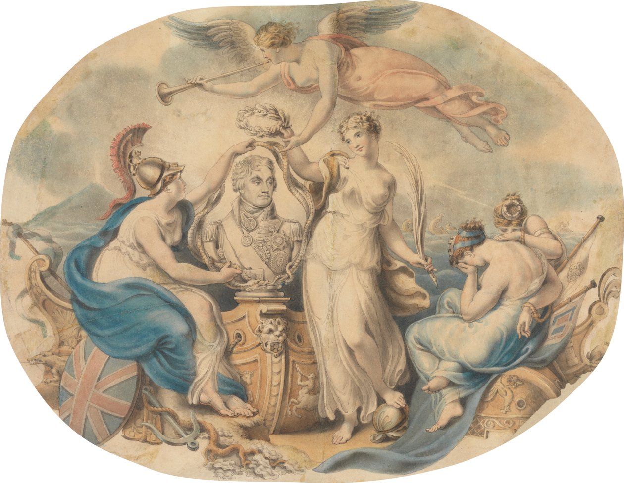 Tisztelet Nelson előtt alkotó: Edward Francis Burney