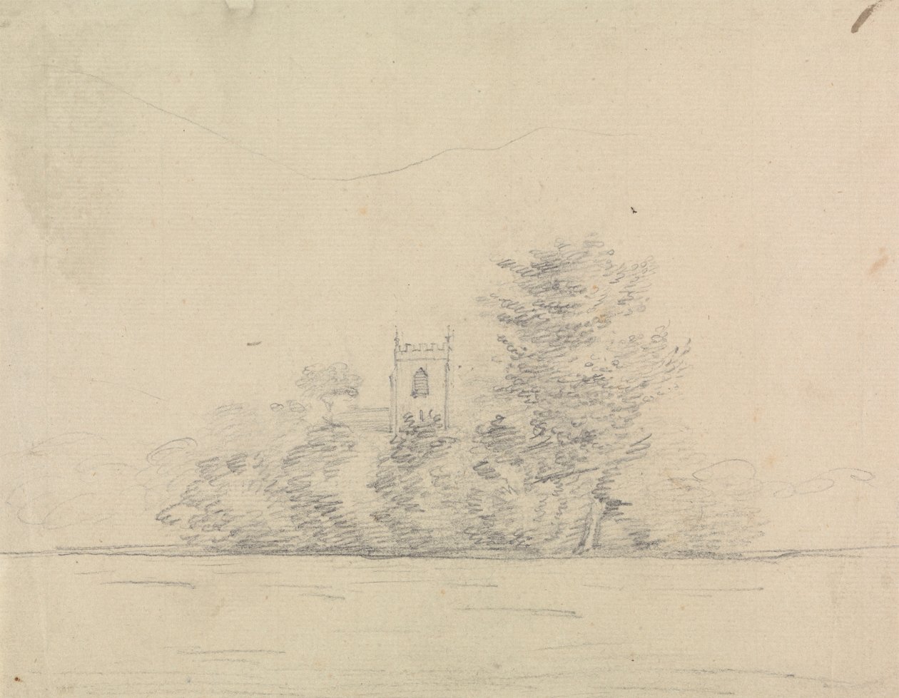 Táj templommal alkotó: Edward Francis Burney