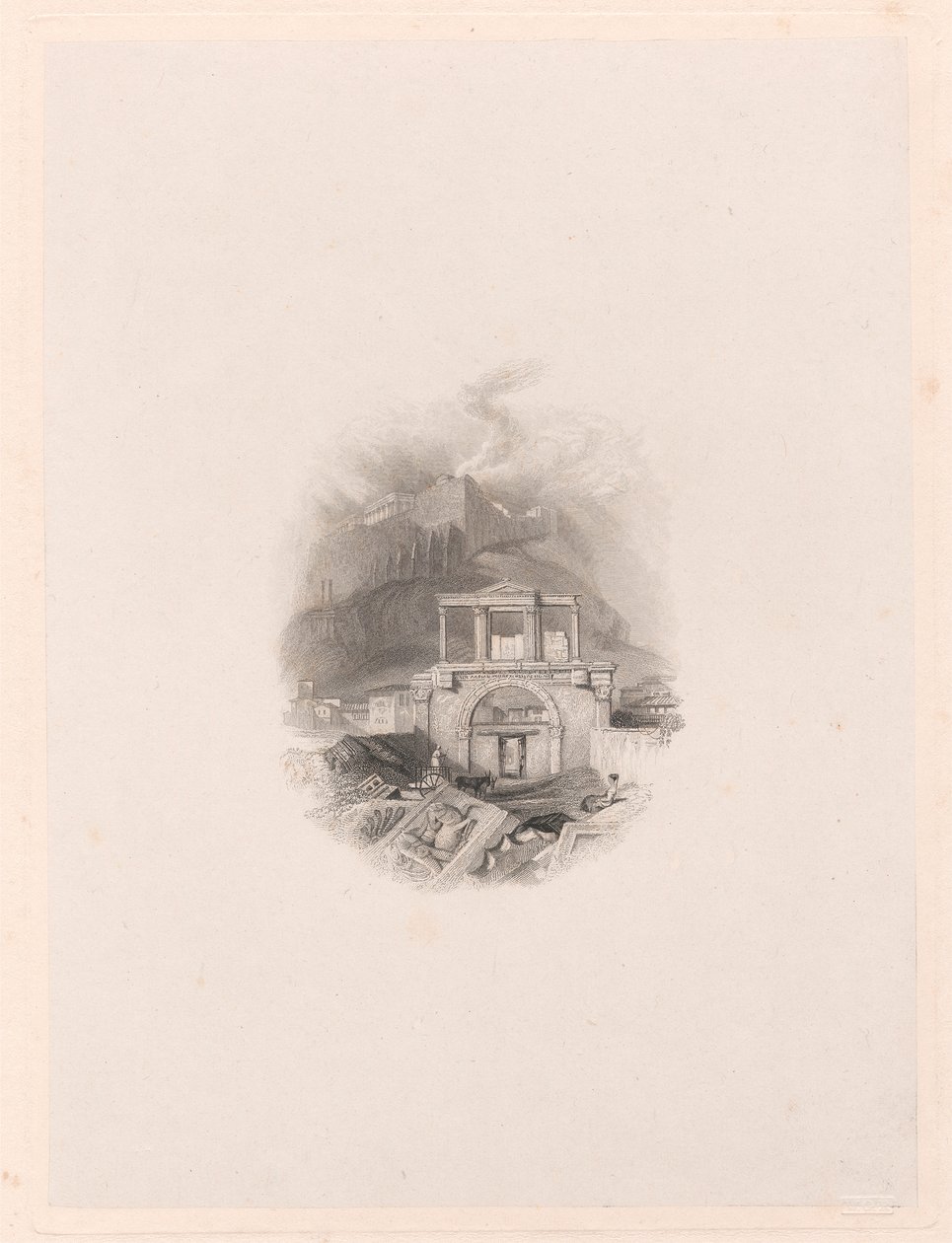 Thészeusz kapuja, Athén alkotó: Edward Francis Finden