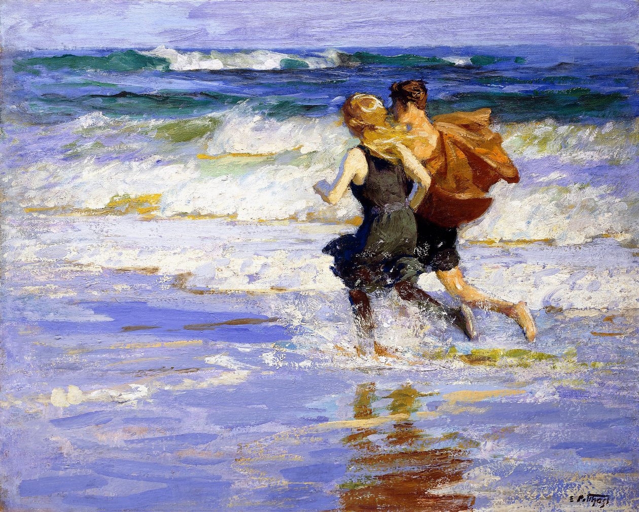 A strandon, alkotó: Edward Henry Potthast