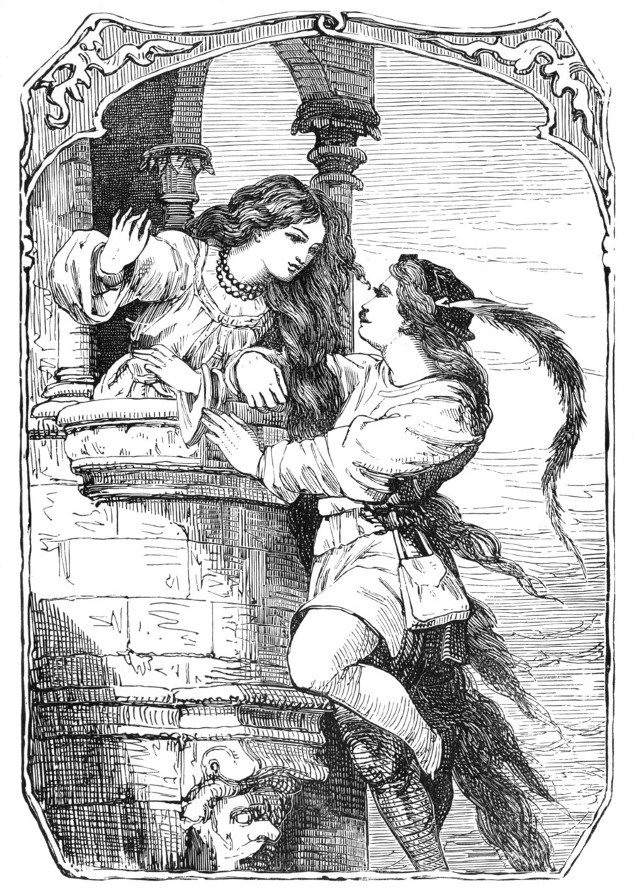 Rapunzel, 1901 alkotó: Edward Henry Wehnert